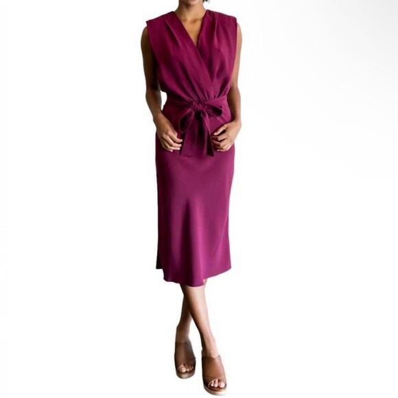 AMANDA UPRICHARD | NEW Lamarca Midi Dress in Syrah Women’s Size Medium - Picture 1 of 11